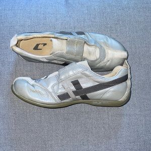 Diesel Gray Leather and Suede Womens Shoes